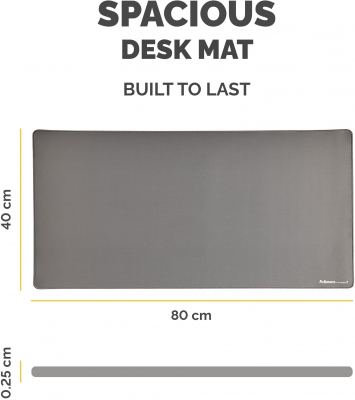 Mousepad birou Fellowes, breyta microban, gri